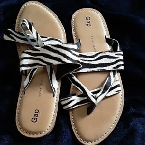 Zebra Print Thong sandals